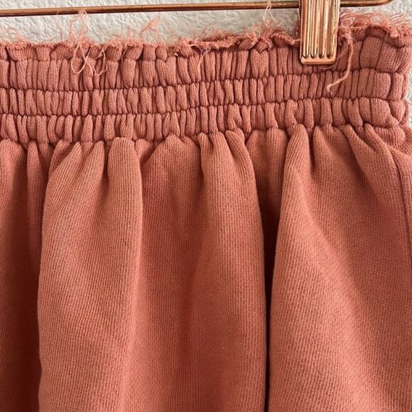 Aerie Sweatshirt Distressed Mini Skirt Boho Burnt Orange Tiered Beachy Coastal S - Picture 4 of 5